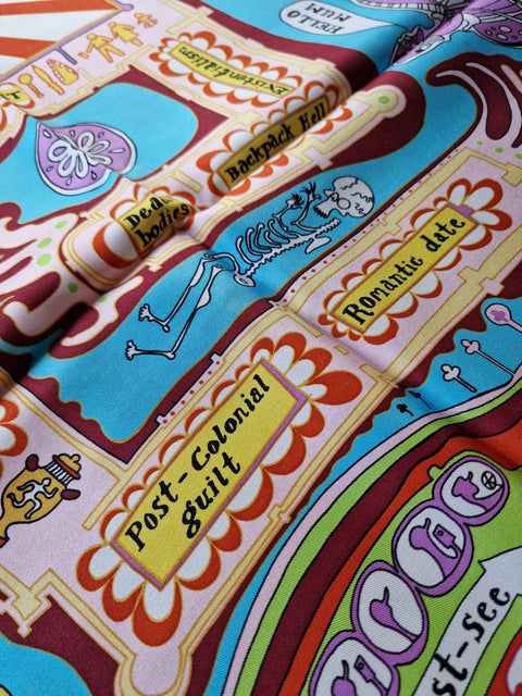 "The British Museum - A Personal Map" Silk Scarf