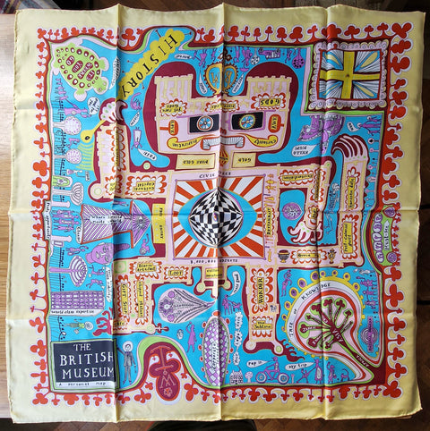 "The British Museum - A Personal Map" Silk Scarf