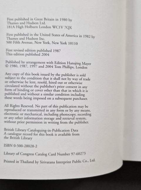 A Humument: A Treated Victorian Novel - with two prints