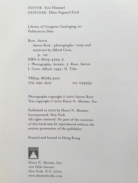 Aaron Rose: Photographs