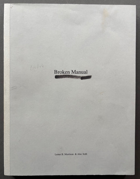 Book titled 'Broken Manual' by Alec Soth with a white cover.