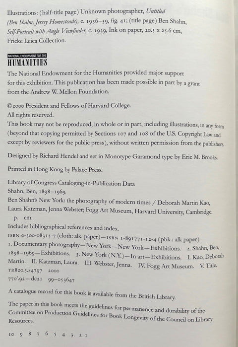 Ben Shahn's New York: The Photography of Modern Times