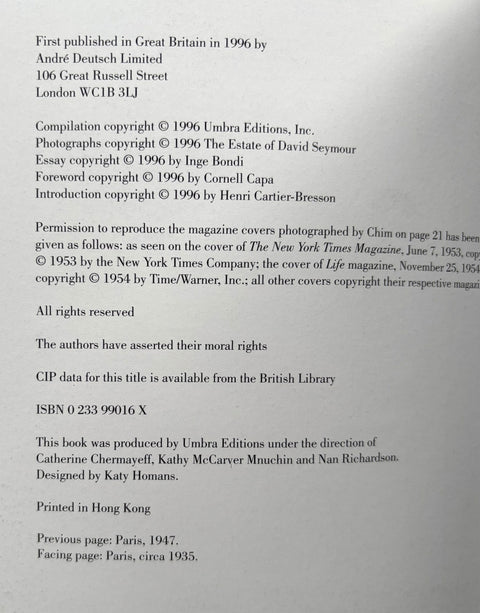 Chim: The Photographs of David Seymour