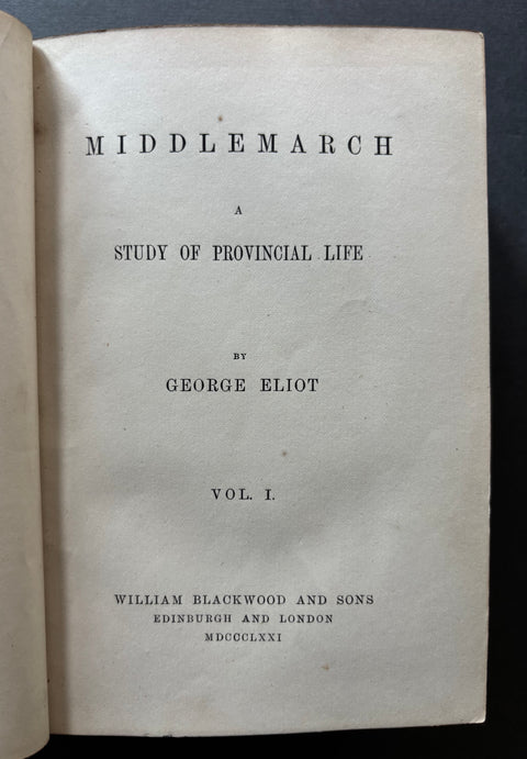 Middlemarch - UK 1st