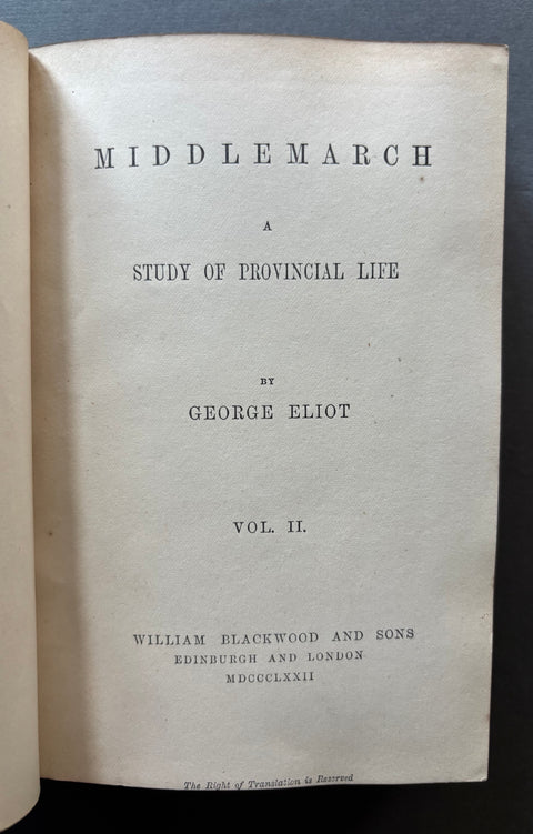 Middlemarch - UK 1st