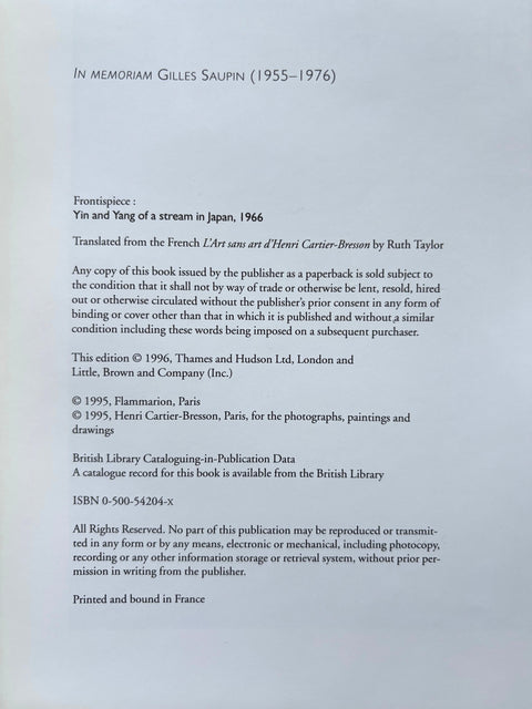 Henri Cartier-Bresson And the Artless Art