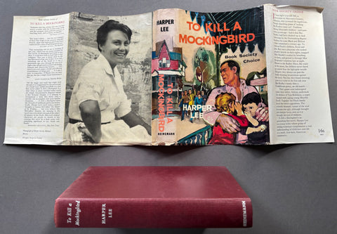 Book 'To Kill a Mockingbird' by Harper Lee with a display of the book cover and author photo.