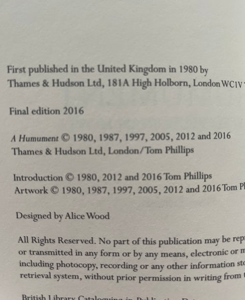 A Humument - Final edition with signed print