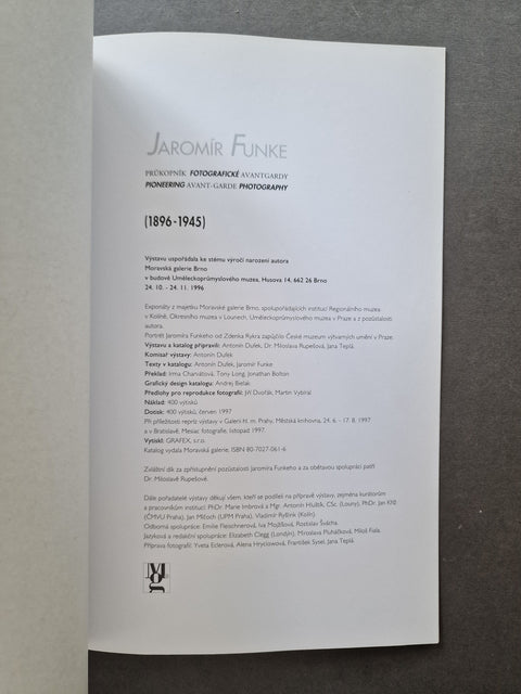 Jaromír Funke (1896 - 1954): Pioneering Avant-Garde Photography