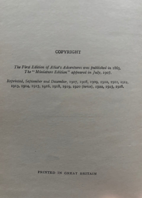 Alice's Adventures in Wonderland