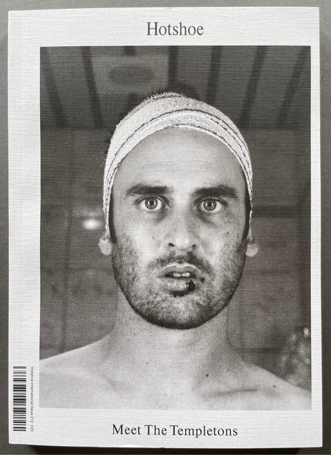 Front cover of Meet the Templetons by Hotshoe Magazine with a black and white portrait of Ed Templeton.