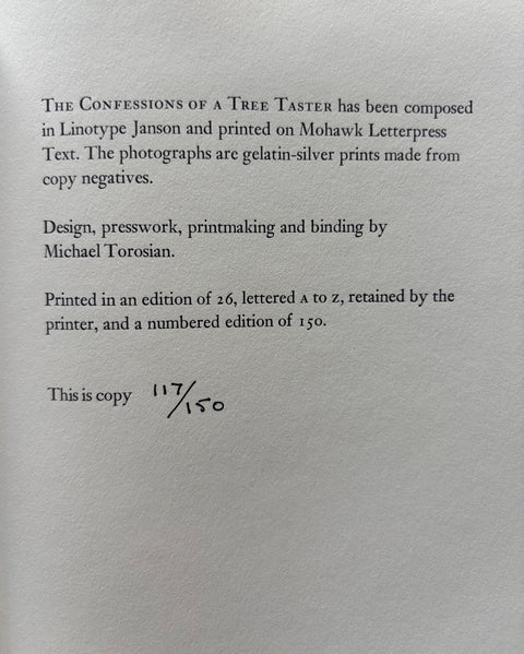 The Confessions of a Tree Taster