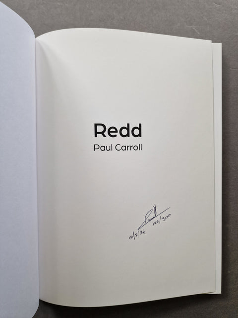 Signature of Paul Carroll to title page the book has also been dated 14/05/26 and numbered 192/300
