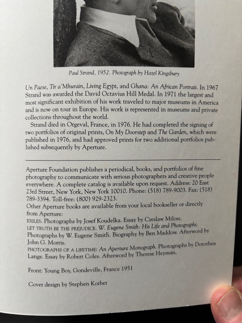 Paul Strand: Sixty Years of Photographs