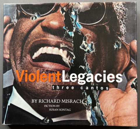 Book titled ' Violent Legacies - Three Cantos' by Richard Misrach with a cover featuring an image of Ray Charles.