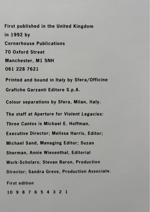 Violent Legacies - Three Cantos