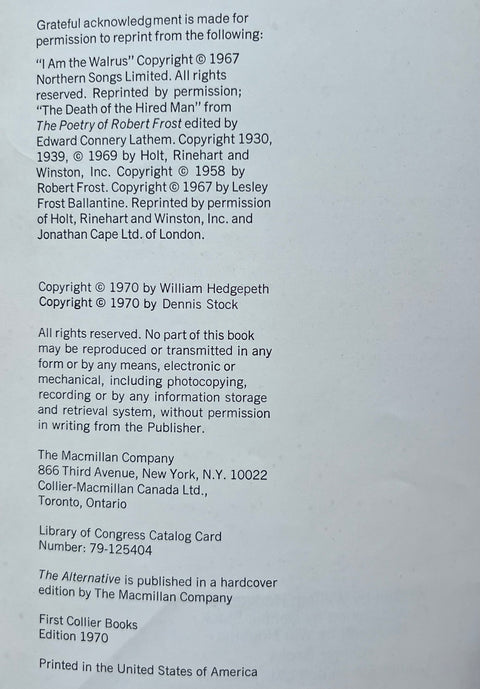 The Alternative: Communal Life in New America