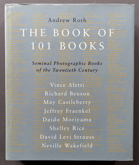 Book titled 'The Book of 101 Books' by Andrew Roth with a grey cover.