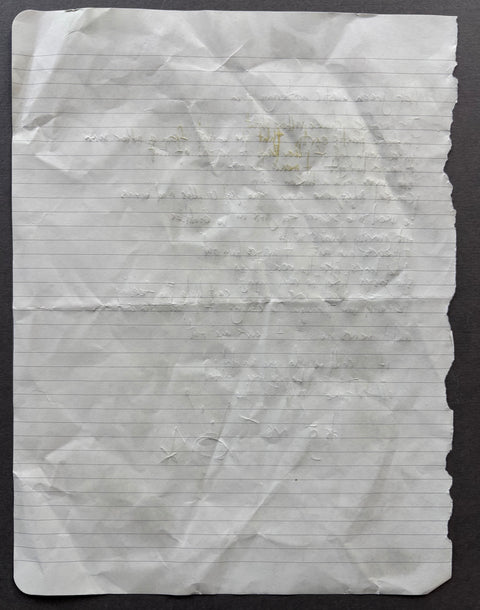 Fake Plastic Trees lyrics, written and signed by Thom Yorke