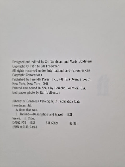 A Time That Was - Setanta Books