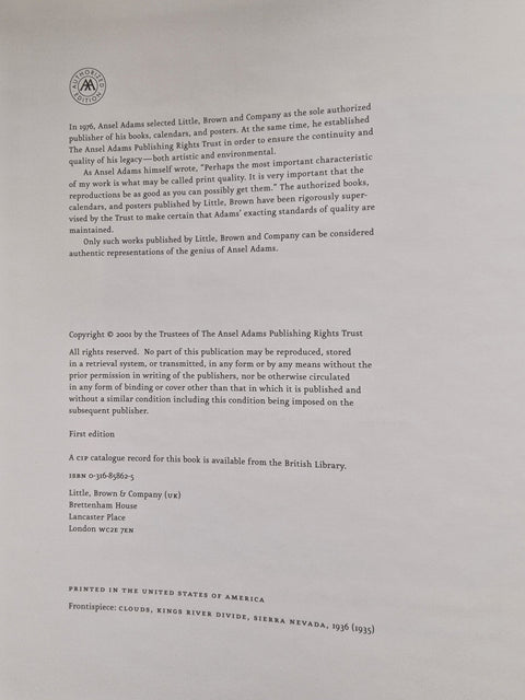 Ansel Adams At 100 - Setanta Books