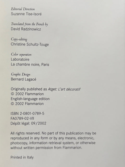 Atget: Paris in Detail - Setanta Books