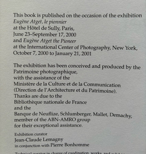 Atget The Pioneer - Setanta Books