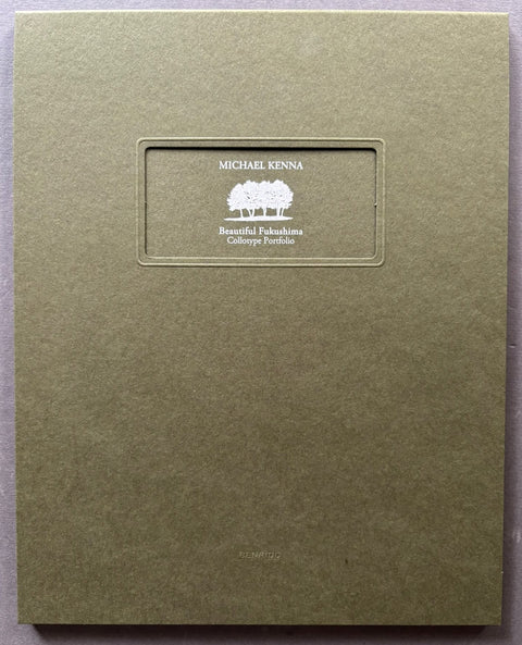 Michael Kenna Beautiful Fukushima Collotype Portfolio cover in sage green