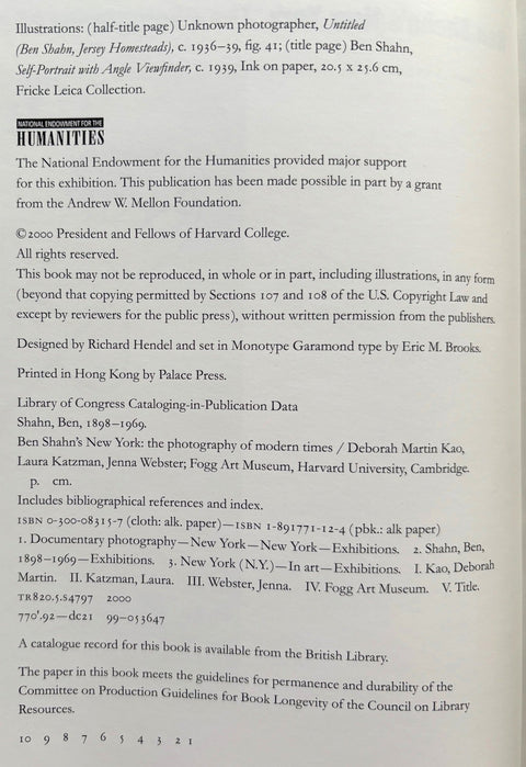 Ben Shahn's New York: The Photography of Modern Times - Setanta Books