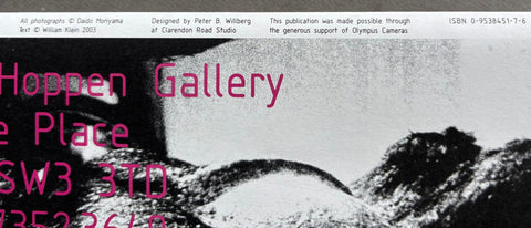 Daido Moriyama - Vintage prints catalogue - with signed print