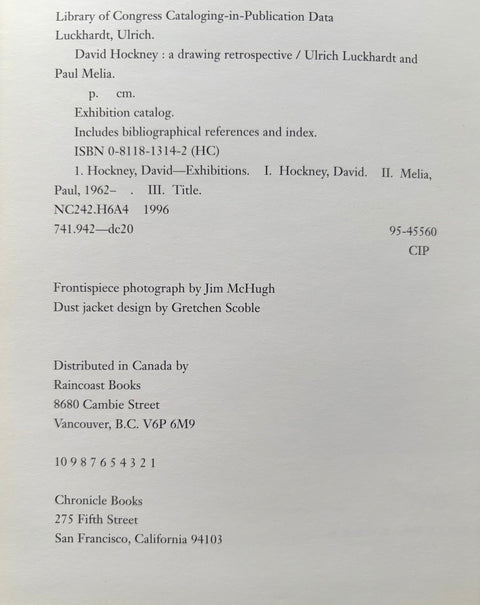 David Hockney: A Drawing Retrospective - Setanta Books