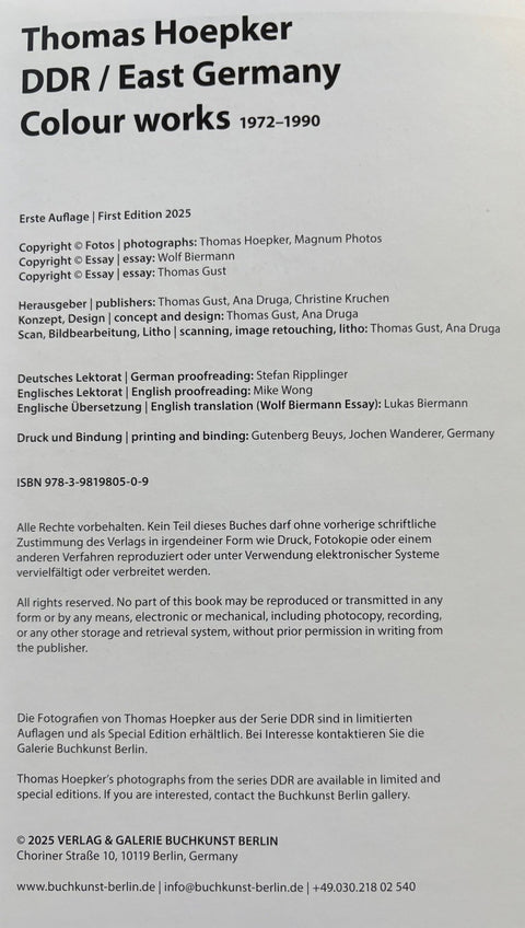 DDR/East Germany - Colour Works 1972 - 1990 - Setanta Books