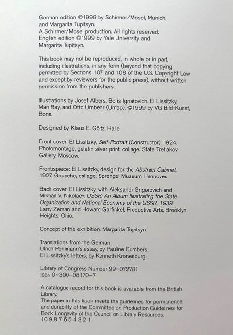 El Lissitzky: Beyond the Abstract Cabinet - Setanta Books
