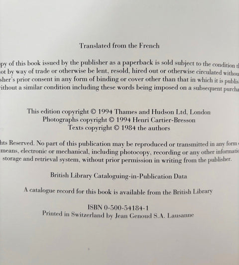 Henri Cartier - Bresson: A Propos de Paris - Setanta Books