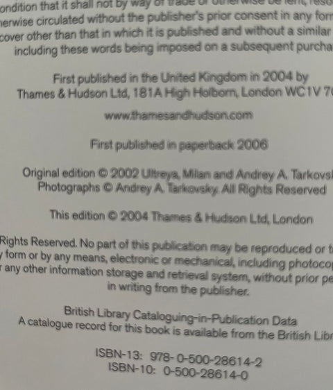 Instant Light: Tarkosvky Polaroids - Setanta Books