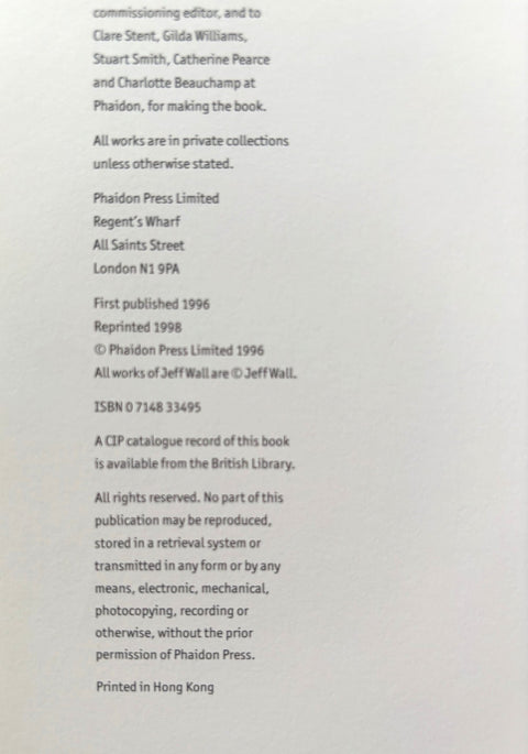 Jeff Wall - Setanta Books