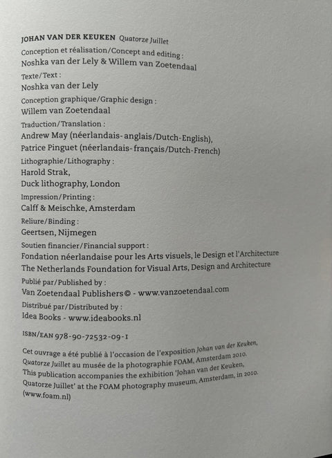 Johan van der Keuken: Quatorze Juillet - Setanta Books