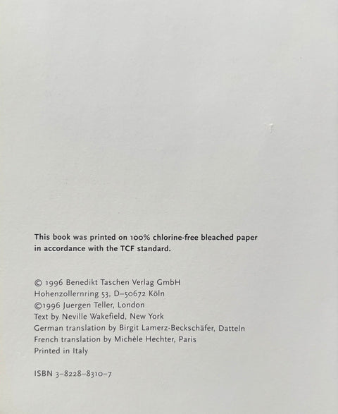 Juergen Teller - Setanta Books