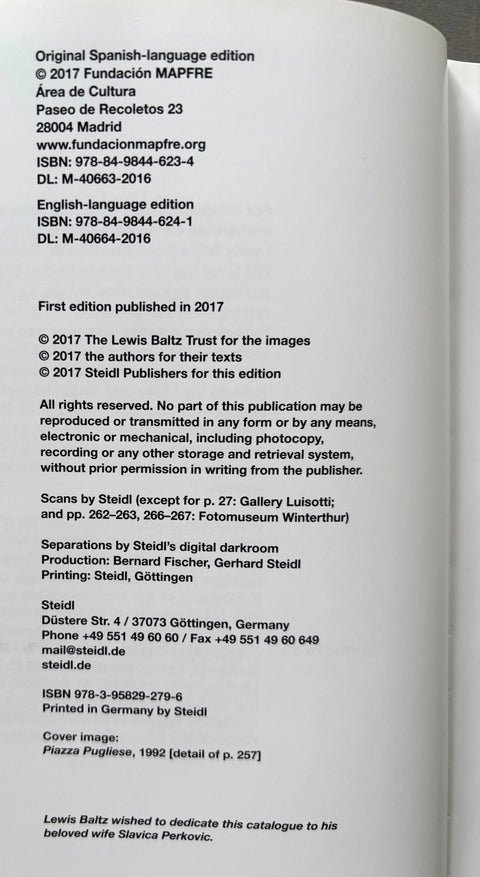 Lewis Baltz - Setanta Books