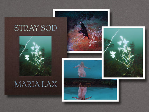 Book cover for 'Stray Sod' by Maria Lax with the 3 print options for the special edition.