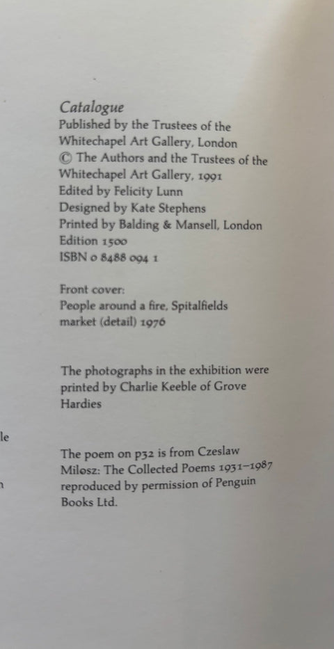 Marketa Luskacova: Photographs of Spitalfields