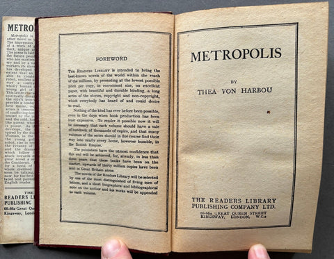 Metropolis - UK 1st - Setanta Books