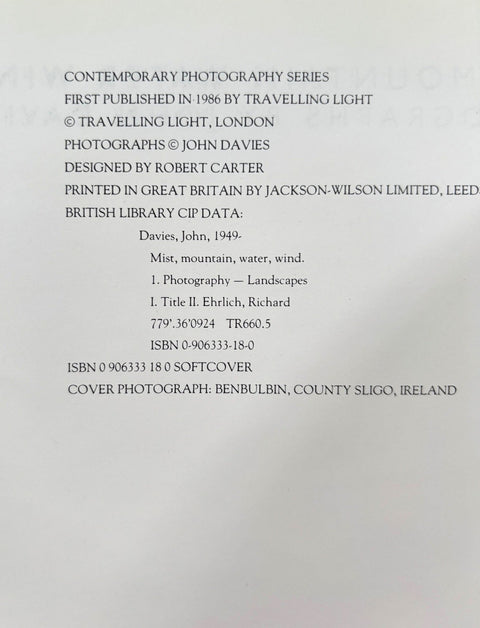 Mist Mountain Water Wind - Setanta Books