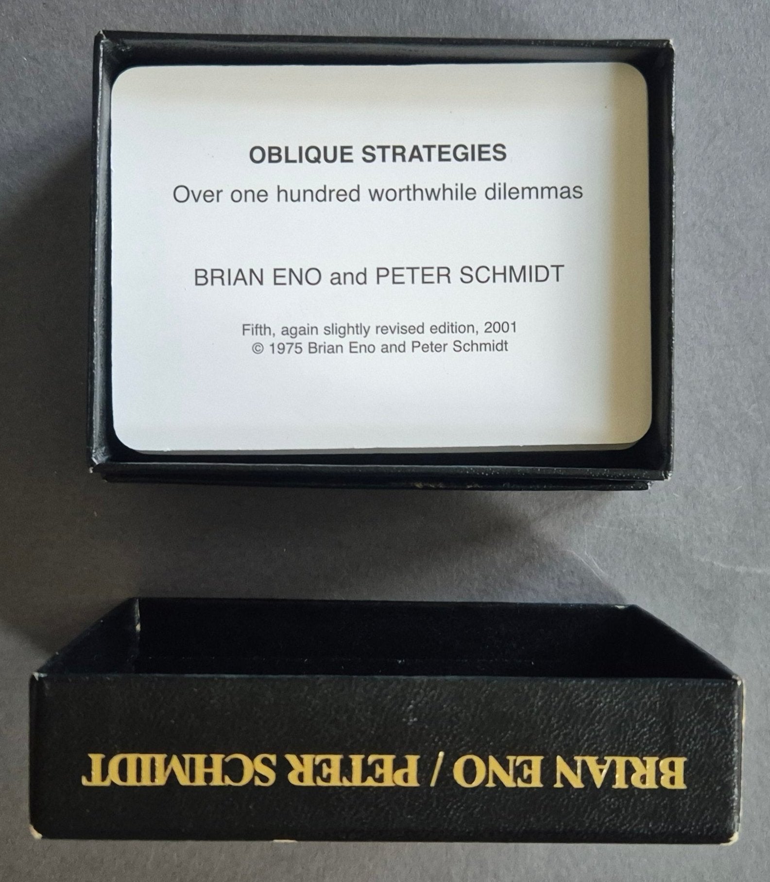 Buy Oblique Strategies Card Box by Brian Eno and Peter Schmidt