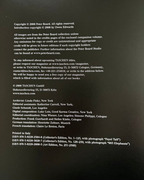 Peter Beard Taschen Art Edition - Setanta Books