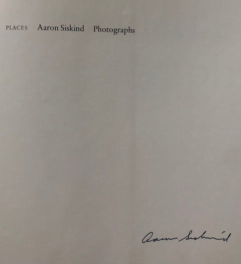 Places: Aaron Siskind Photographs
