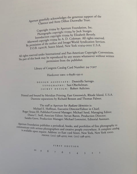 Radiant Identities - Setanta Books