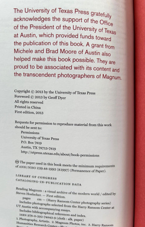 Reading Magnum: A Visual Archive of the Modern World - Setanta Books