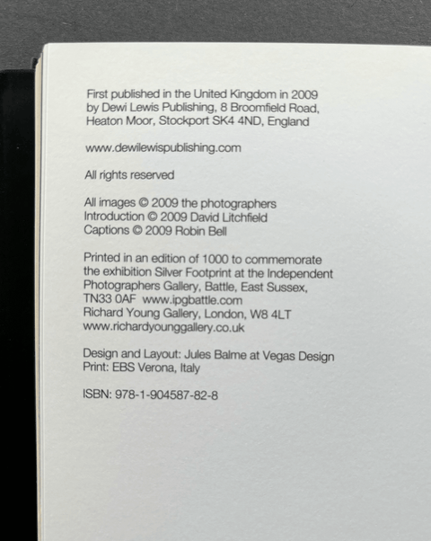 Silver Footprint: 35 Years of Darkroom Printing - Setanta Books