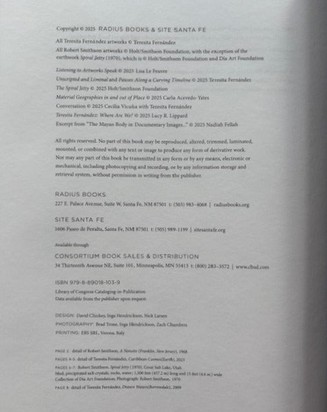 Teresita Fernandez / Robert Smithson - Setanta Books